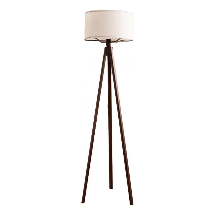 Lampa podłogowa AYD 1xE27/40W/230V brązowa/biała