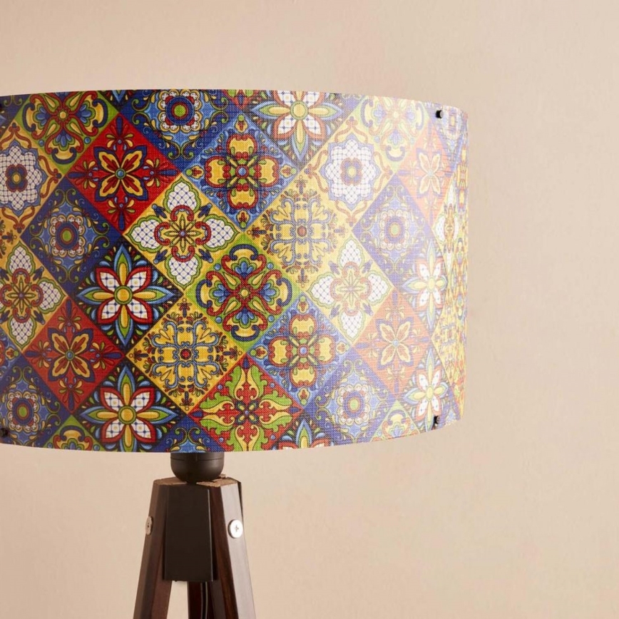Lampa podłogowa AYD 1xE27/40W/230V brązowa/wielobarwna