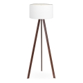 Lampa podłogowa AYD 1xE27/60W/230V biała/brązowa