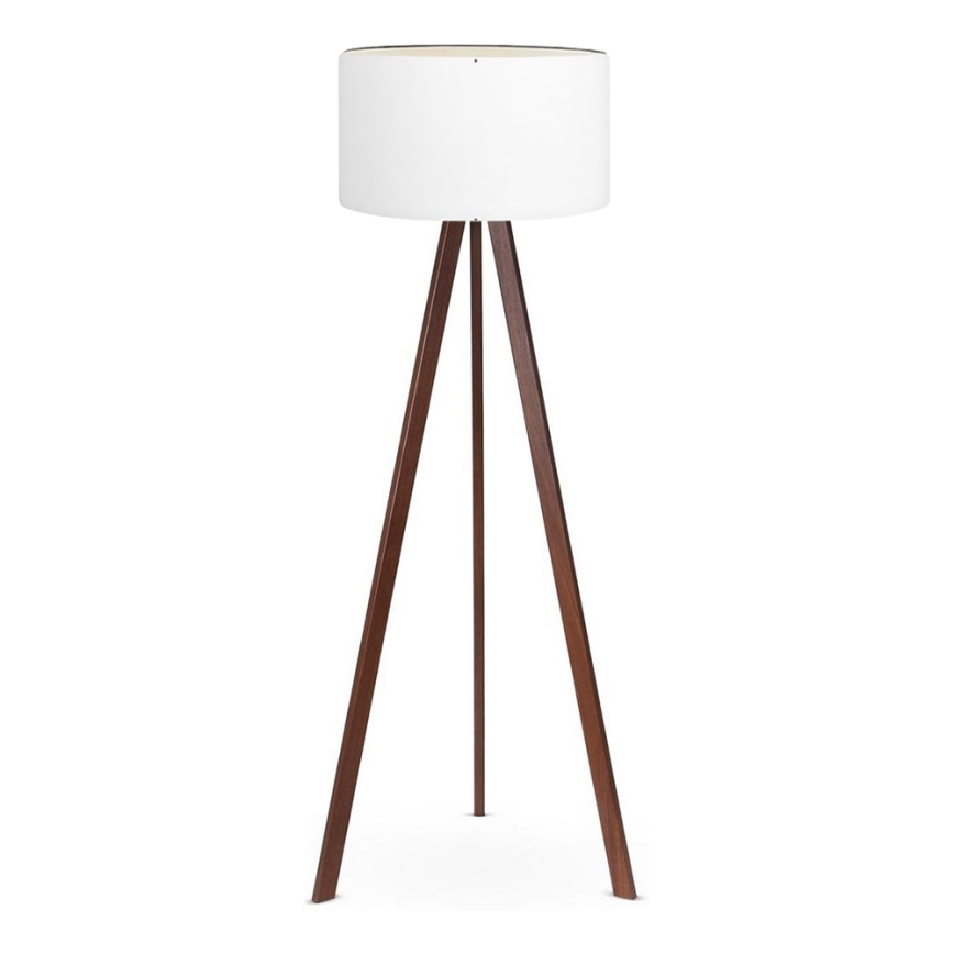 Lampa podłogowa AYD 1xE27/60W/230V biała/brązowa