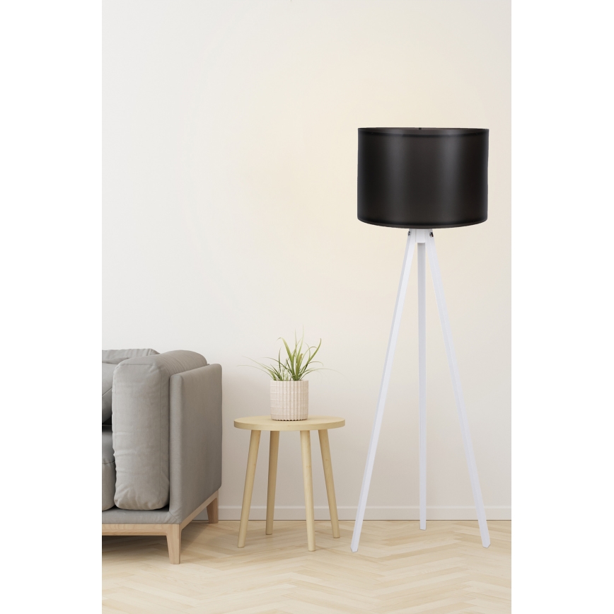Lampa podłogowa AYD 1xE27/60W/230V czarny/biały