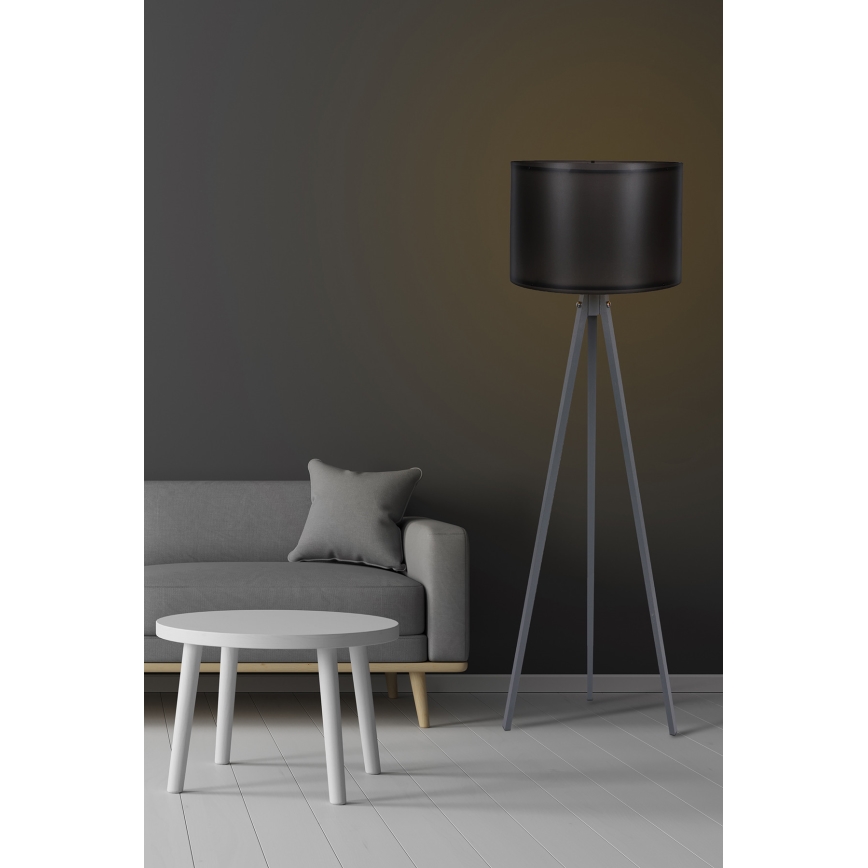 Lampa podłogowa AYD 1xE27/60W/230V czarny/szary