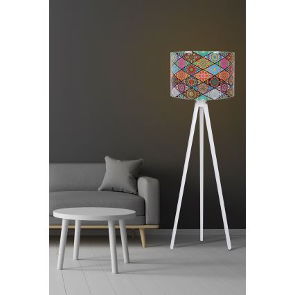 Lampa podłogowa AYD 1xE27/60W/230V multicolored/biały