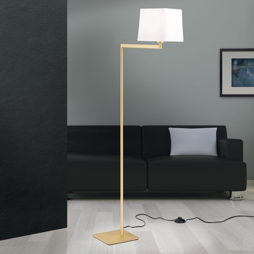 Lampa podłogowa CARLTON 1xE27/40W/230V biały/złoty