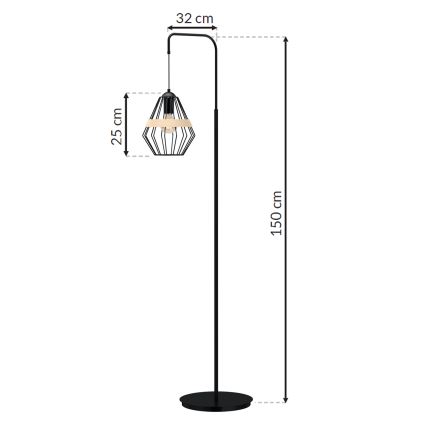Lampa podłogowa CLIF 1xE27/60W/230V