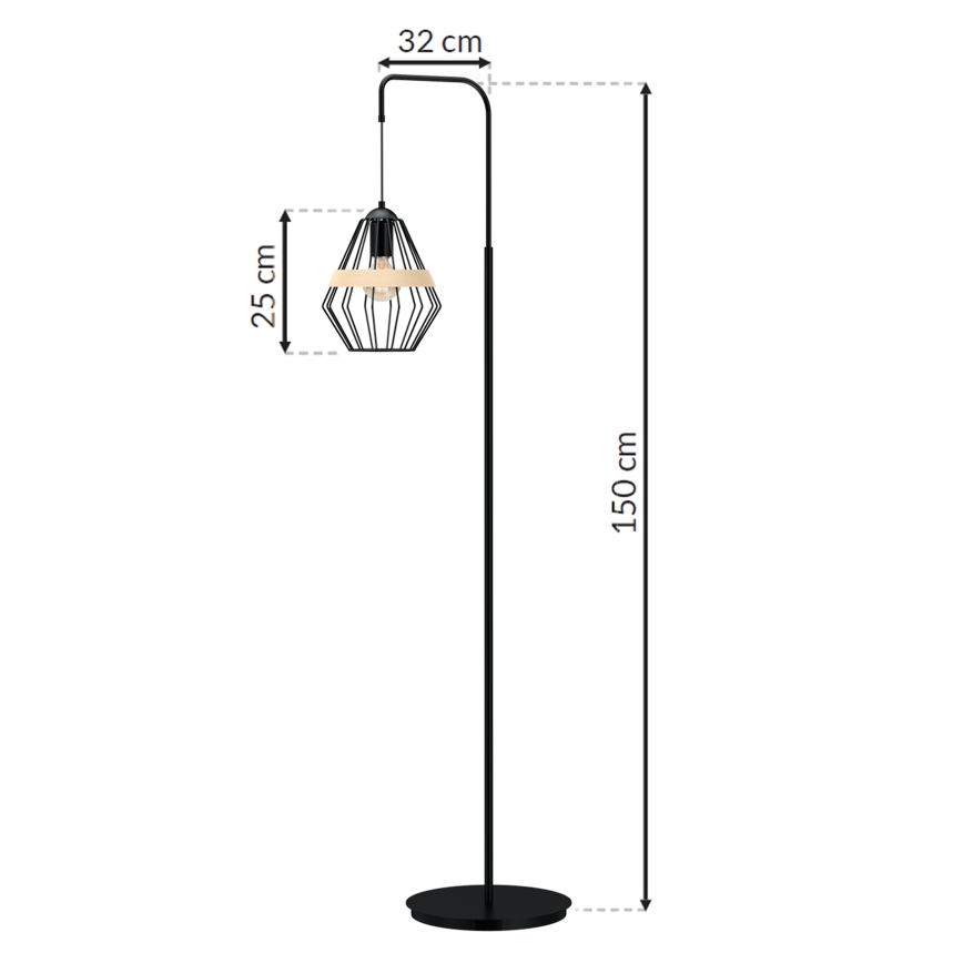 Lampa podłogowa CLIF 1xE27/60W/230V