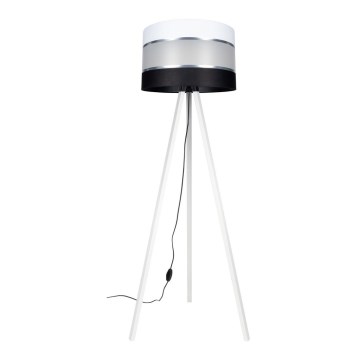 Lampa podłogowa CORAL 1xE27/60W/230V biała/czarna/matowy chrom