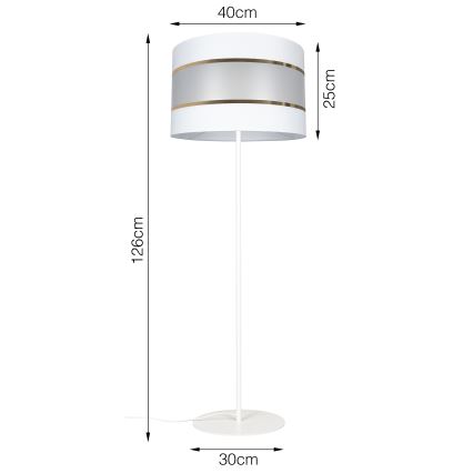 Lampa podłogowa CORAL 1xE27/60W/230V biała