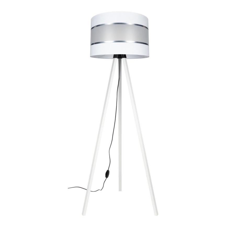 Lampa podłogowa CORAL 1xE27/60W/230V biała/matowy chrom