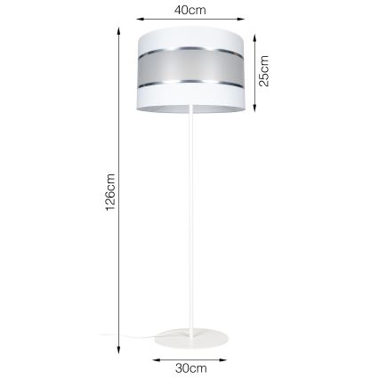 Lampa podłogowa CORAL 1xE27/60W/230V biały