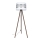 Lampa podłogowa CORAL 1xE27/60W/230V brązowa/biała/matowy chrom