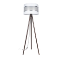 Lampa podłogowa CORAL 1xE27/60W/230V brązowa/biała/matowy chrom