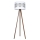 Lampa podłogowa CORAL 1xE27/60W/230V brązowa/biała/matowy chrom