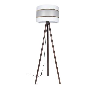 Lampa podłogowa CORAL 1xE27/60W/230V brązowa/biała/złota