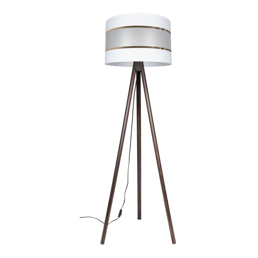Lampa podłogowa CORAL 1xE27/60W/230V brązowa/biała/złota