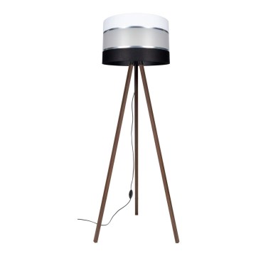 Lampa podłogowa CORAL 1xE27/60W/230V brązowa/czarna/biała/matowy chrom