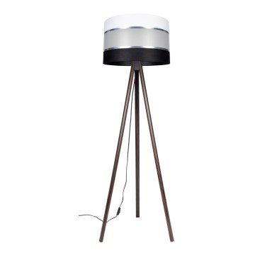 Lampa podłogowa CORAL 1xE27/60W/230V brązowa/czarna/biała/matowy chrom