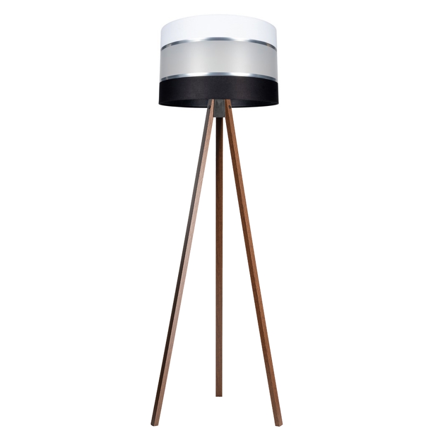 Lampa podłogowa CORAL 1xE27/60W/230V brązowa/czarna/biała/matowy chrom