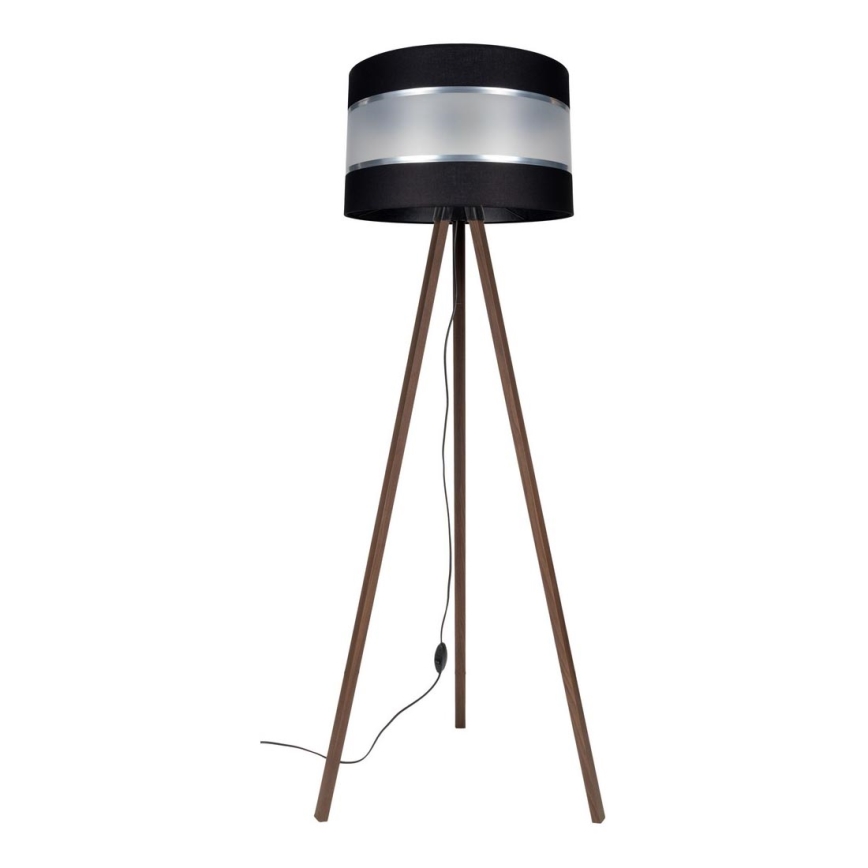 Lampa podłogowa CORAL 1xE27/60W/230V brązowa/czarna/matowy chrom