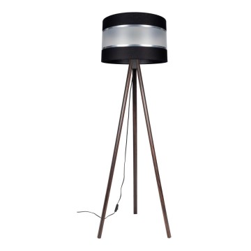 Lampa podłogowa CORAL 1xE27/60W/230V brązowa/czarna/matowy chrom
