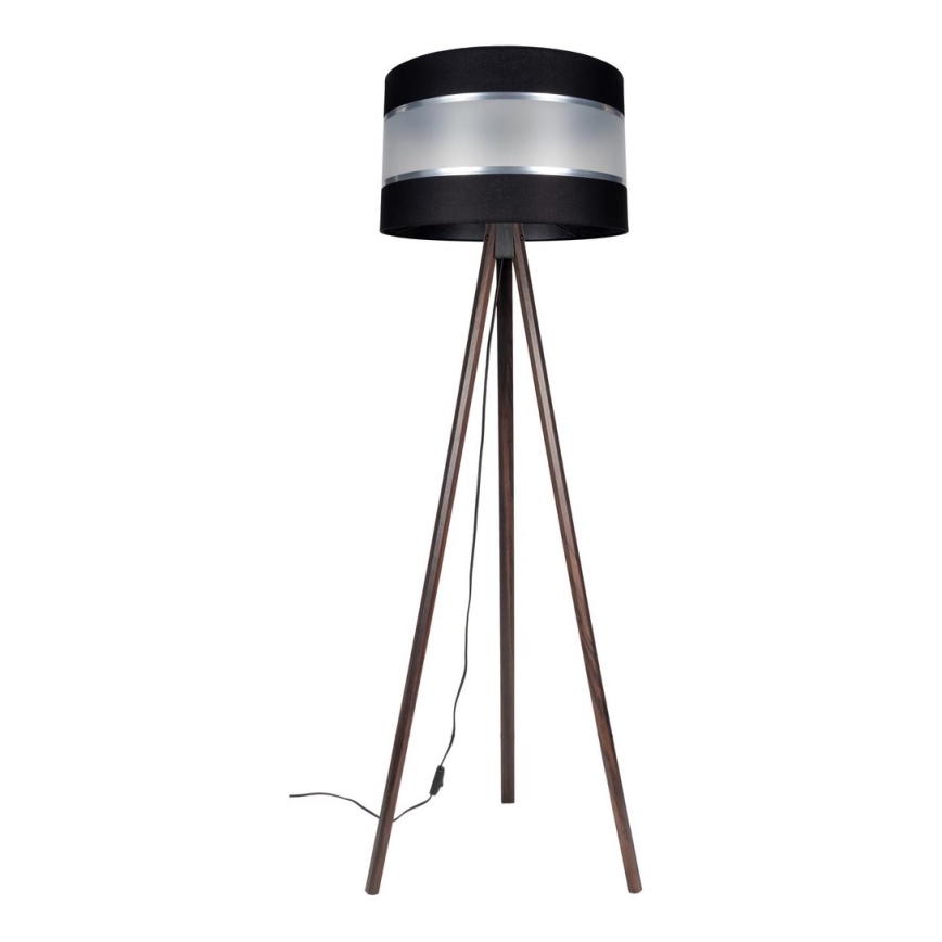 Lampa podłogowa CORAL 1xE27/60W/230V brązowa/czarna/matowy chrom