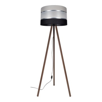 Lampa podłogowa CORAL 1xE27/60W/230V brązowa/czarna/szara/matowy chrom