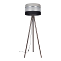 Lampa podłogowa CORAL 1xE27/60W/230V brązowa/czarna/szara/matowy chrom