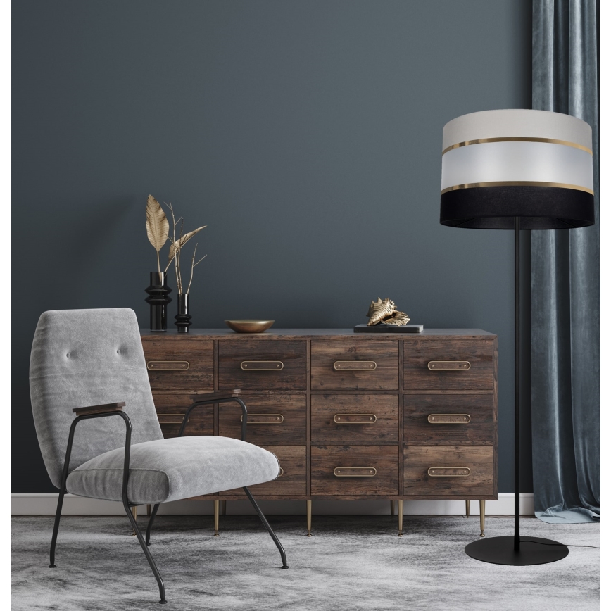 Lampa podłogowa CORAL 1xE27/60W/230V czarny/szary
