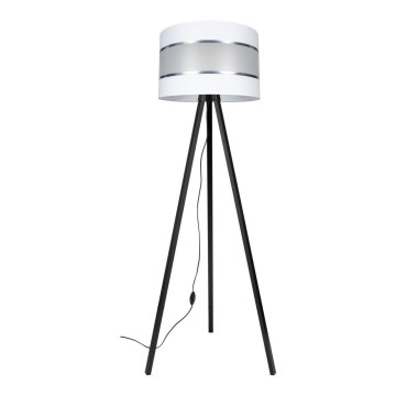 Lampa podłogowa CORAL 1xE27/60W/230V wenge/biała/matowy chrom