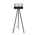 Lampa podłogowa CORAL 1xE27/60W/230V wenge/czarna/biała/matowy chrom