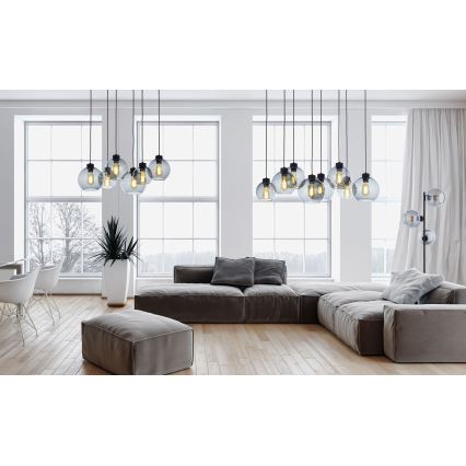 Lampa podłogowa CUBUS 3xE27/60W/230V czarny