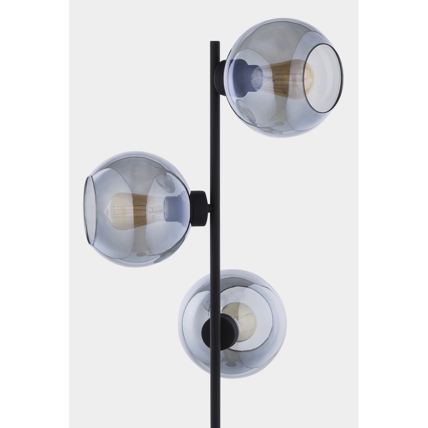 Lampa podłogowa CUBUS 3xE27/60W/230V czarny