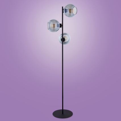 Lampa podłogowa CUBUS 3xE27/60W/230V czarny