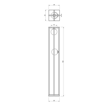 Lampa podłogowa DIEGO 2xE14/40W/230V czarny