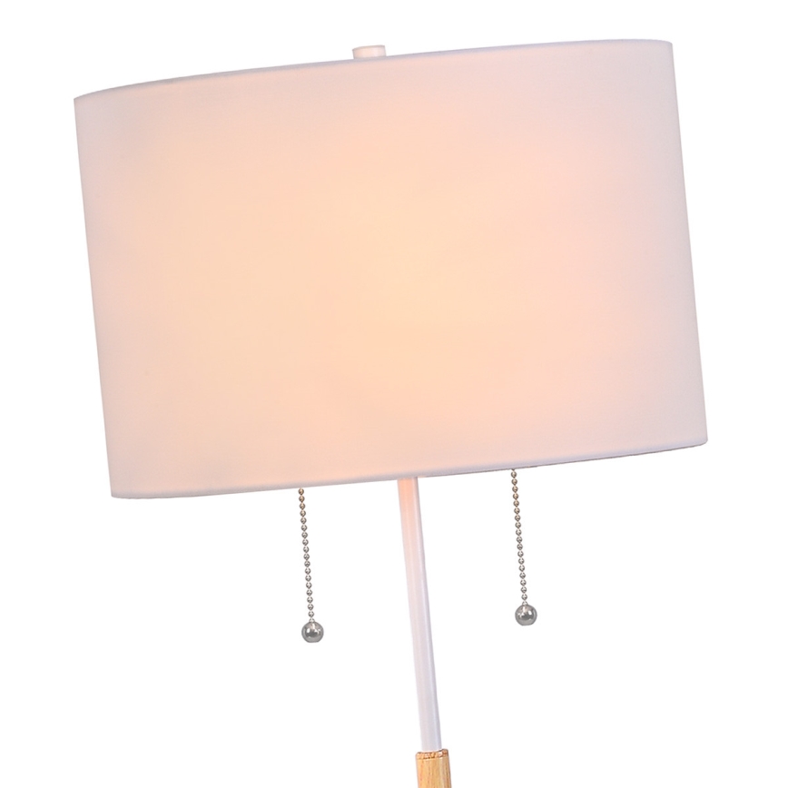 Lampa podłogowa FOGO 2xE27/15W/230V biała/beżowa