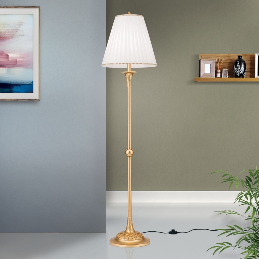 Lampa podłogowa FONSA 1xE27/60W/230V biały/złoty