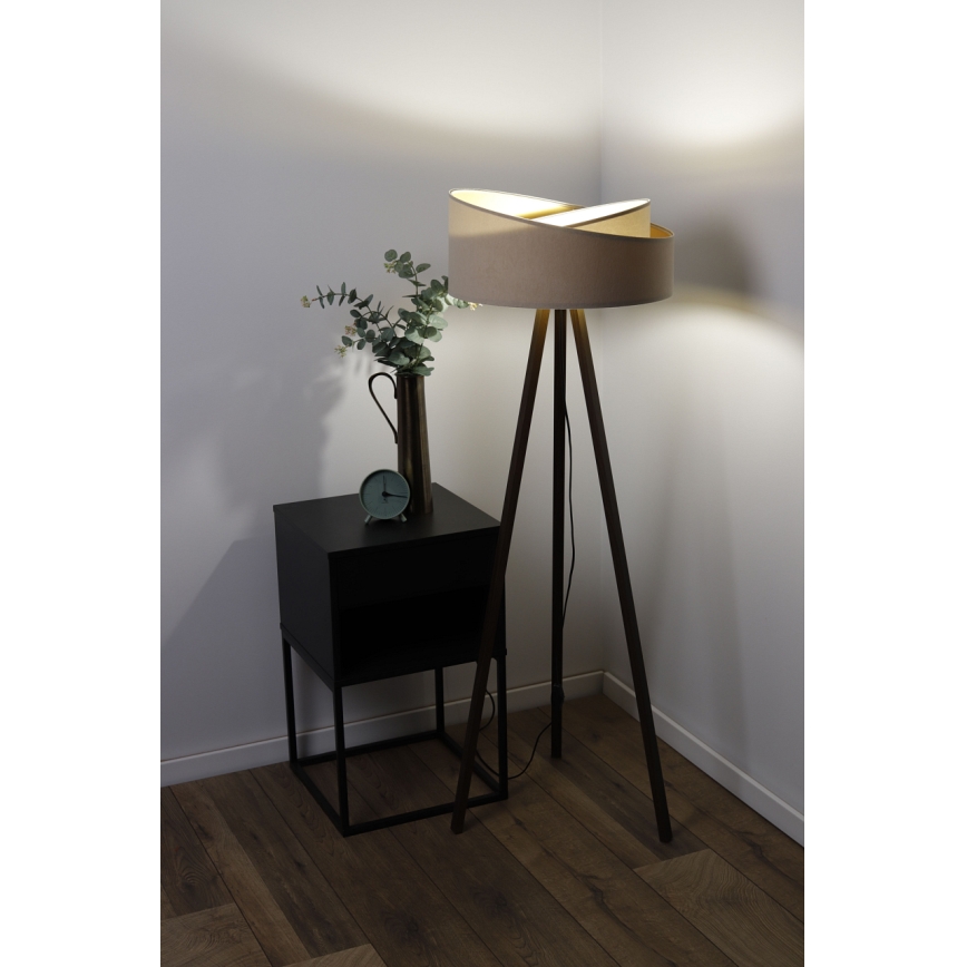Lampa podłogowa GALAXY 1xE27/60W/230V beżowy/brązowy