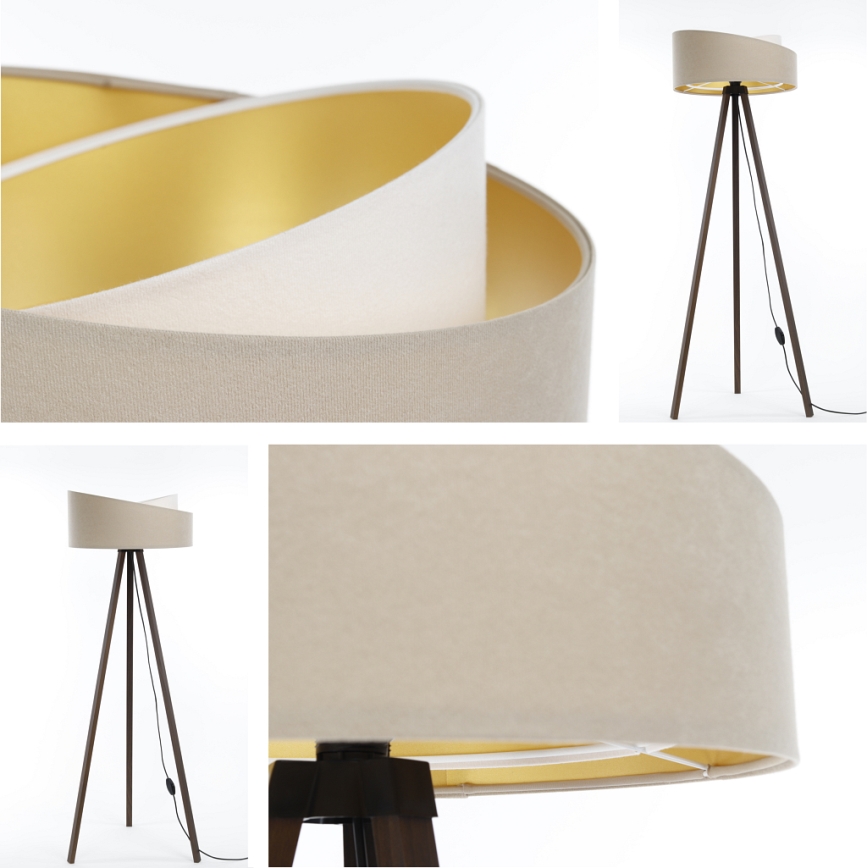 Lampa podłogowa GALAXY 1xE27/60W/230V beżowy/brązowy