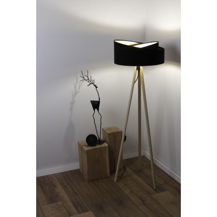 Lampa podłogowa GALAXY 1xE27/60W/230V czarny/beżowy