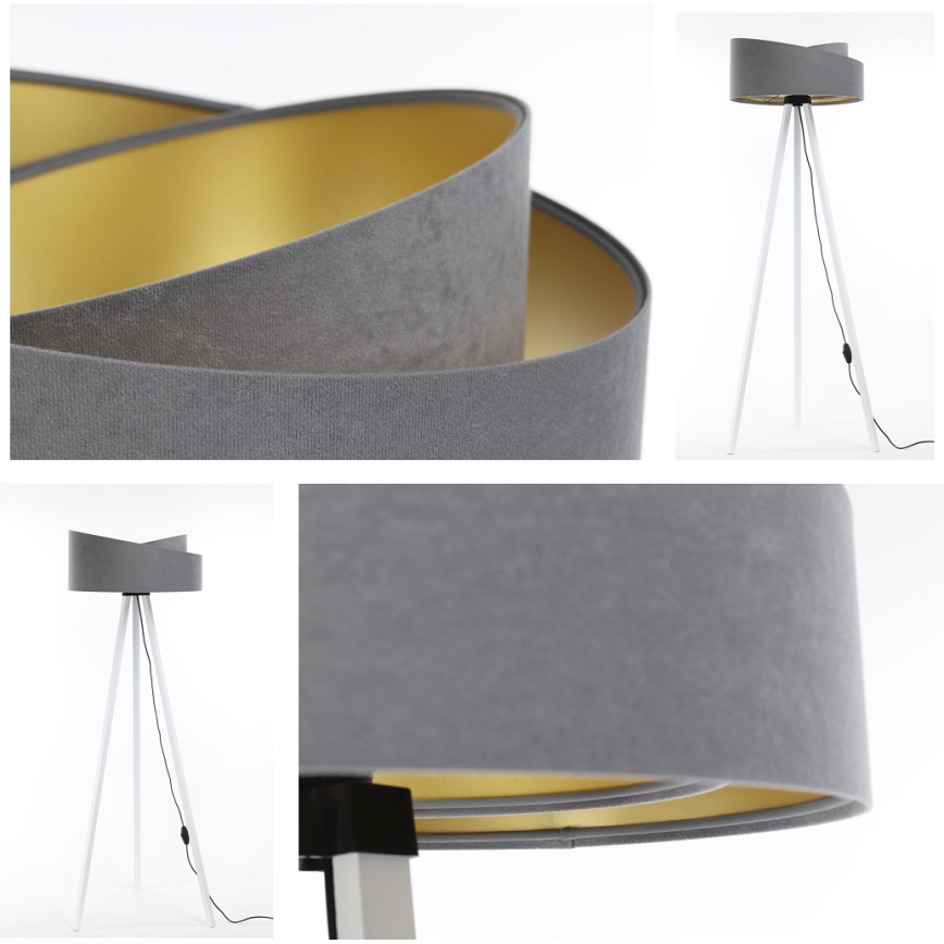 Lampa podłogowa GALAXY 1xE27/60W/230V szary/biały