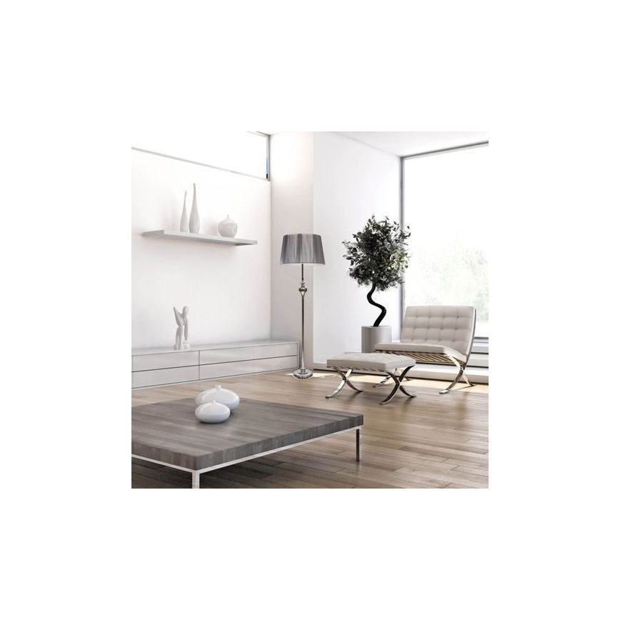 Lampa podłogowa GILLENIA 1xE27/60W/230V srebrny