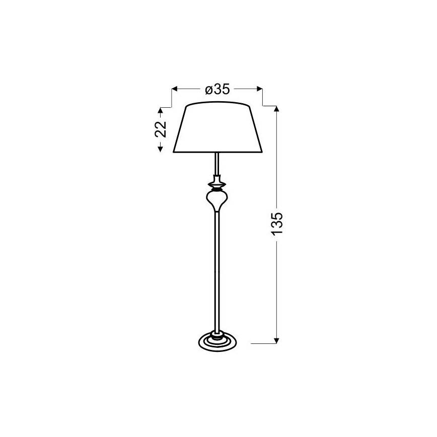 Lampa podłogowa GILLENIA 1xE27/60W/230V srebrny