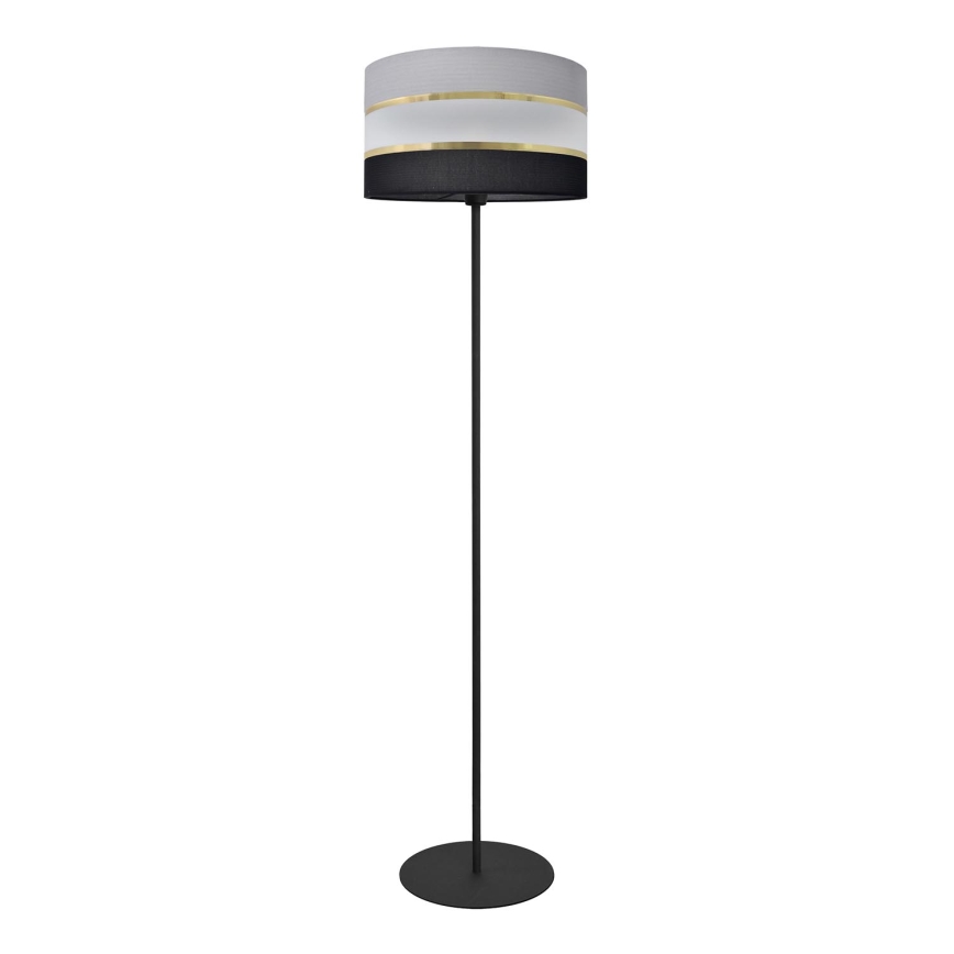 Lampa podłogowa HELEN 1xE27/15W/230V czarny/szary/złoty