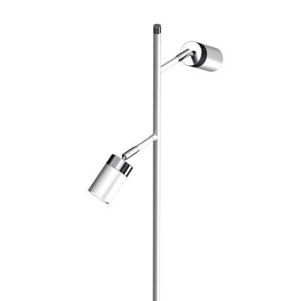 Lampa podłogowa JOKER 2xGU10/25W/230V biały/chrom błyszczący