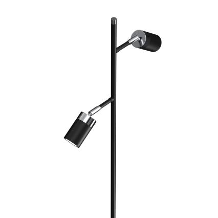 Lampa podłogowa JOKER 2xGU10/25W/230V czarny/błyszczący chrom