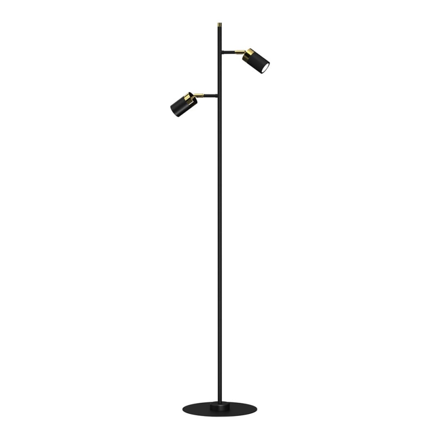 Lampa podłogowa JOKER 2xGU10/25W/230V czarny/guldfarvet