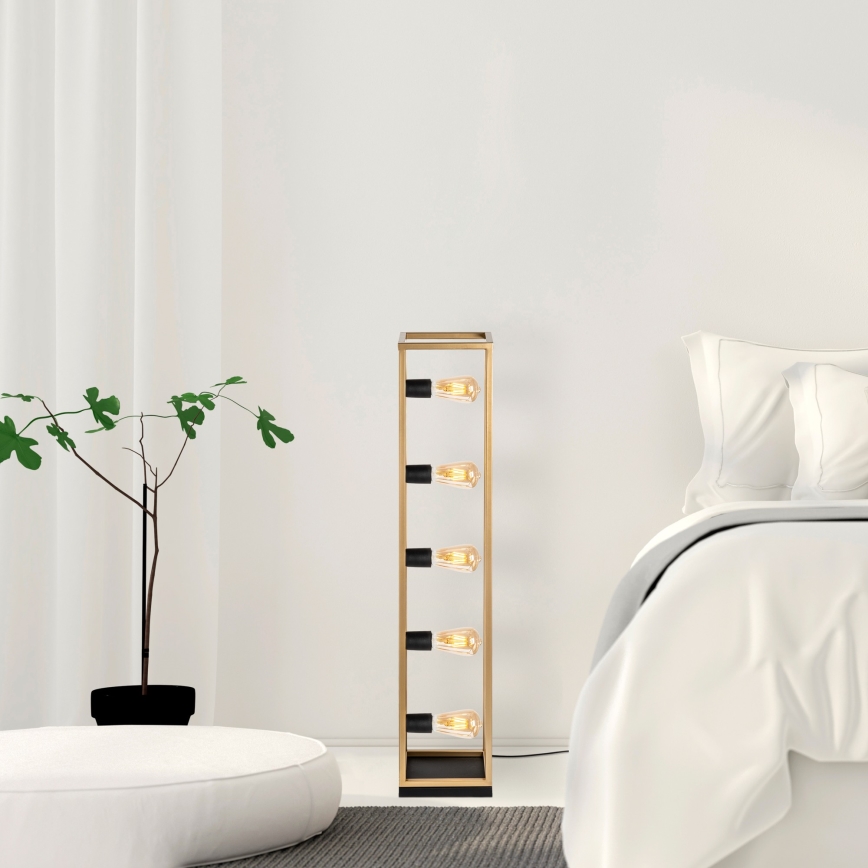 Lampa podłogowa KAFES 5xE27/40W/230V złota