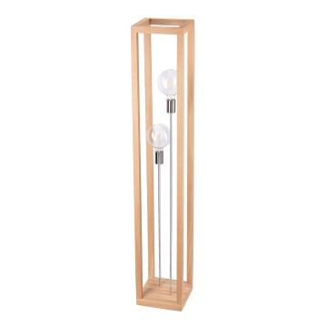 Lampa podłogowa KAGO 2xE27/60W/230V dąb matowy - certyfikat FSC