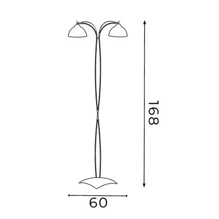 Lampa podłogowa KORFU 2xE27/60W/230V