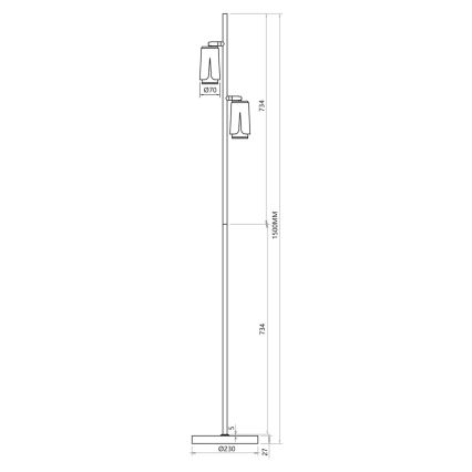 Lampa podłogowa KWIAT 2xGU10/8W/230V biała